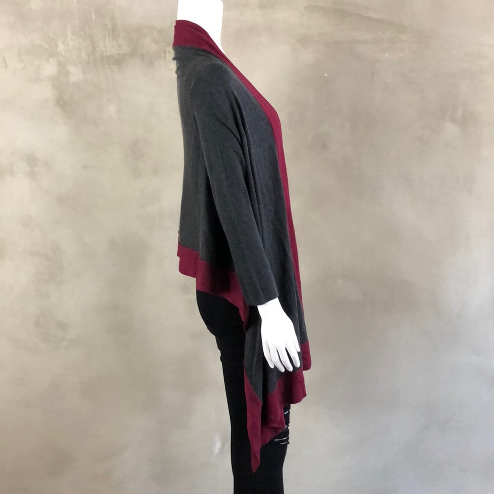 My Gray & Burgundy Shrug - Picture 4 of 7